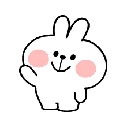 Rabbit Doodle 02- Sticker