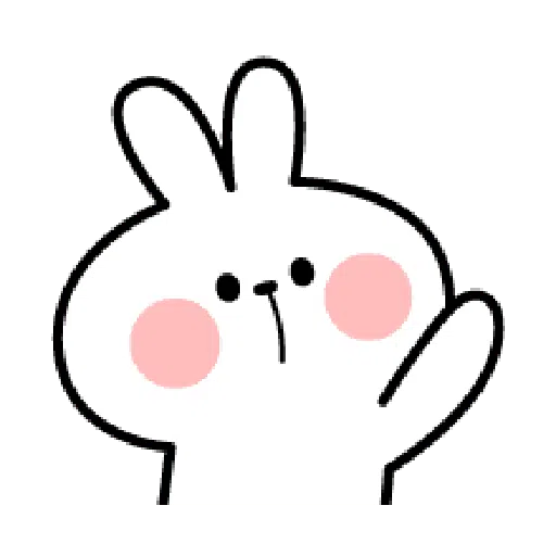 Rabbit Smile Emoji- Sticker