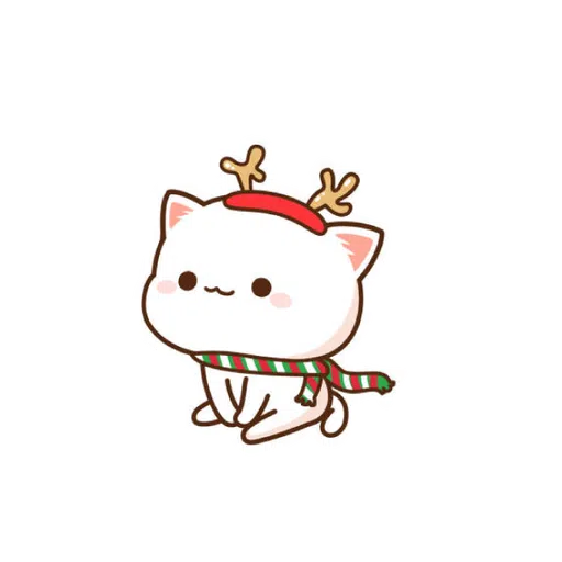 Mochi Mochi Peach Cat - Christmas - Sticker 3