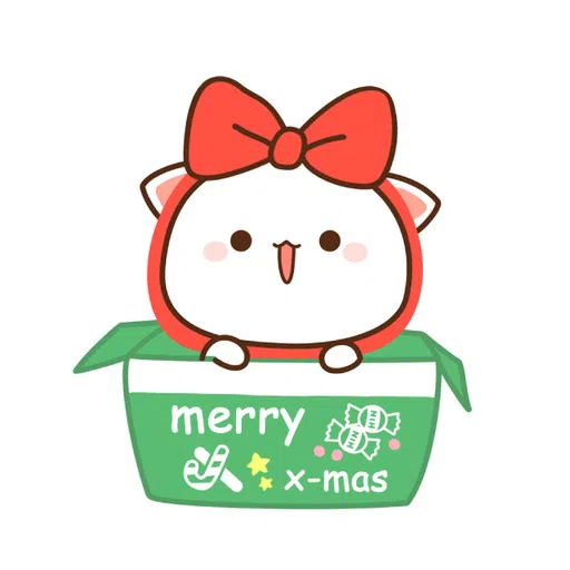 Mochi Mochi Peach Cat - Christmas - Sticker 7