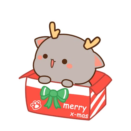 Mochi Mochi Peach Cat - Christmas - Sticker 8