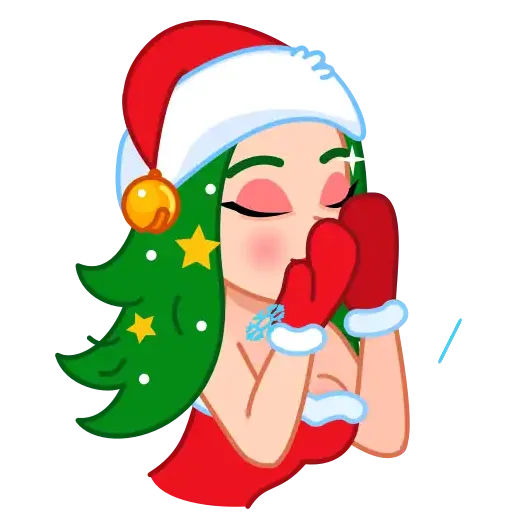 Christmas girl - Sticker
