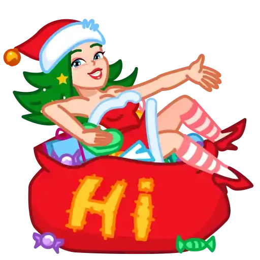 Christmas girl - Sticker