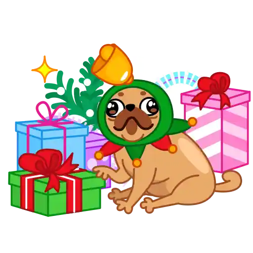 Christmas dogs- Sticker