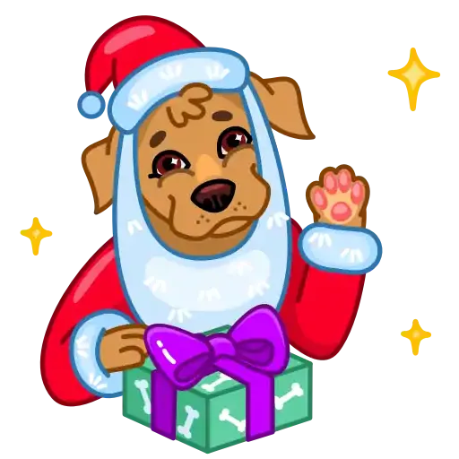 Christmas dogs - Sticker