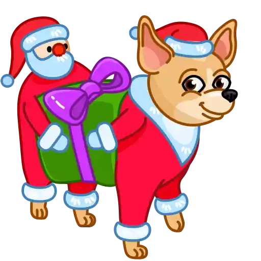 Christmas dogs - Sticker